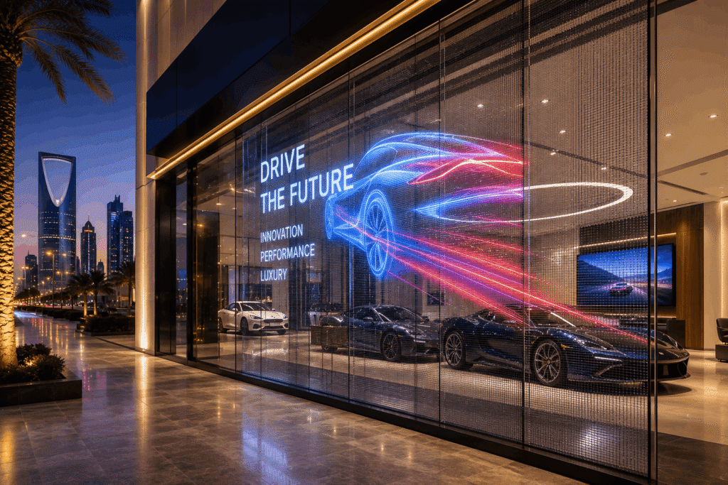 Transparent LED Screen Saudi Arabia The Future of Window and Façade Digital Displays