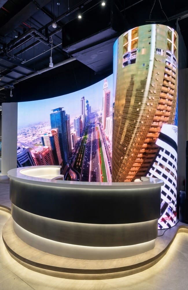 Flexible LED screen installation, Saudi Arabia